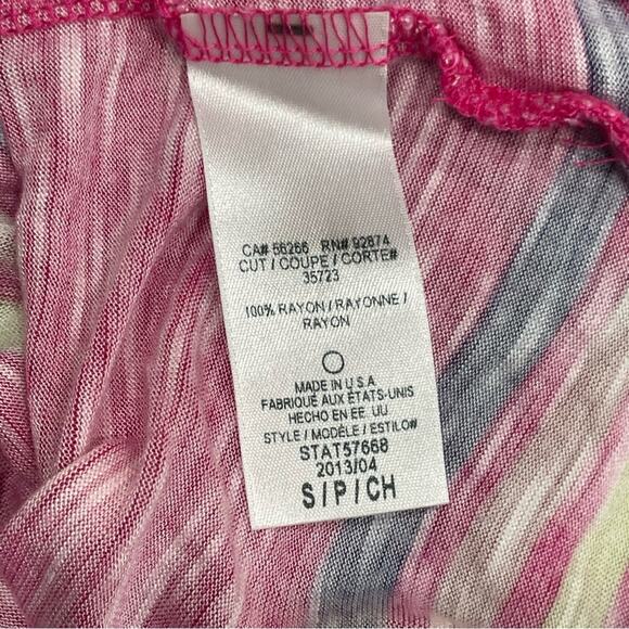Splendid Pink Yellow Blue Stripes Tank Top Size Small - Picture 6 of 6